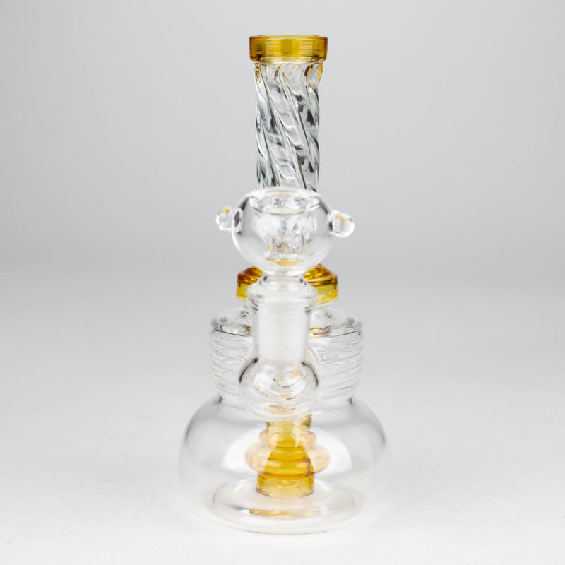 O 6" Swirl glass bong with water diffuser