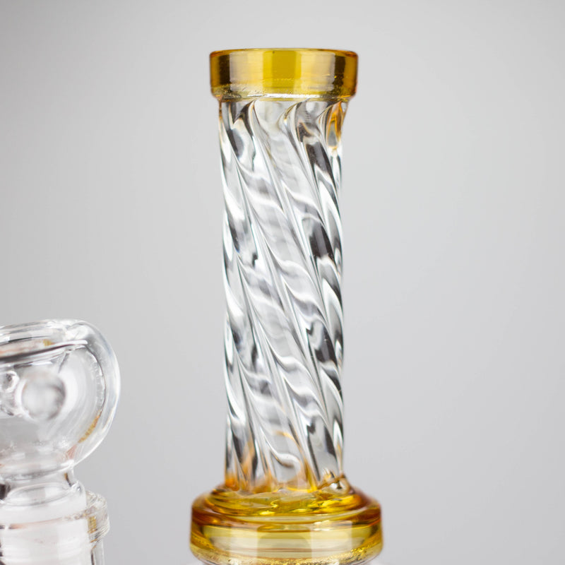 O 6" Swirl glass bong with water diffuser