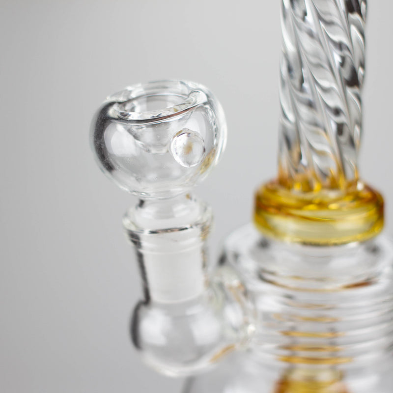 O 6" Swirl glass bong with water diffuser