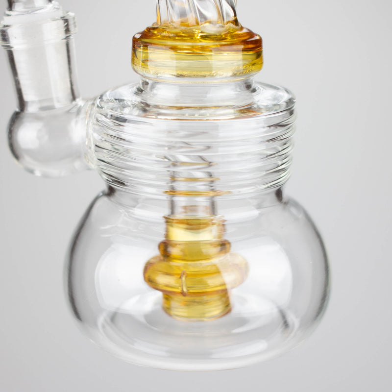 O 6" Swirl glass bong with water diffuser