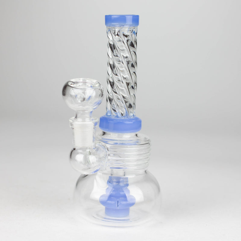 O 6" Swirl glass bong with water diffuser