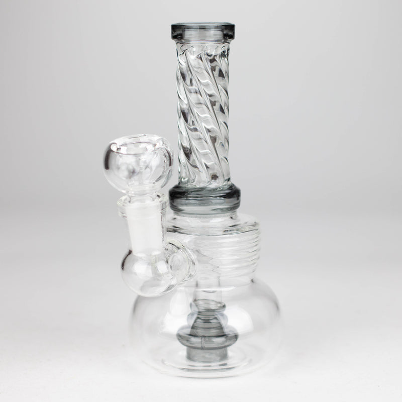 O 6" Swirl glass bong with water diffuser