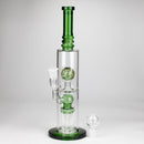 14" Color accented percolator glass bong with ball & Arm diffuser Glass Bong Bongzie Smokes