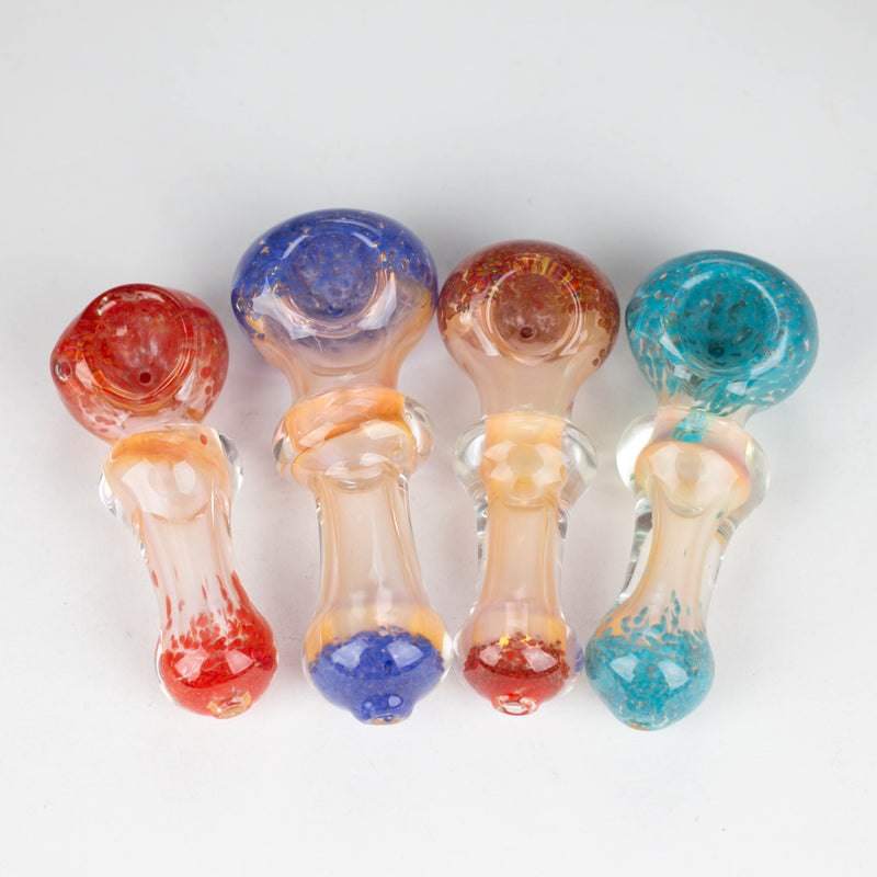 O 4" Gold Fumed Hand Pipe Pack of 2 [BZS-0092]