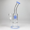 12" color accented bent neck glass bong Glass Bong Bongzie Smokes