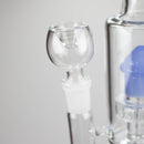 12" color accented bent neck glass bong Glass Bong Bongzie Smokes