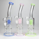 12" color accented bent neck glass bong Glass Bong Bongzie Smokes