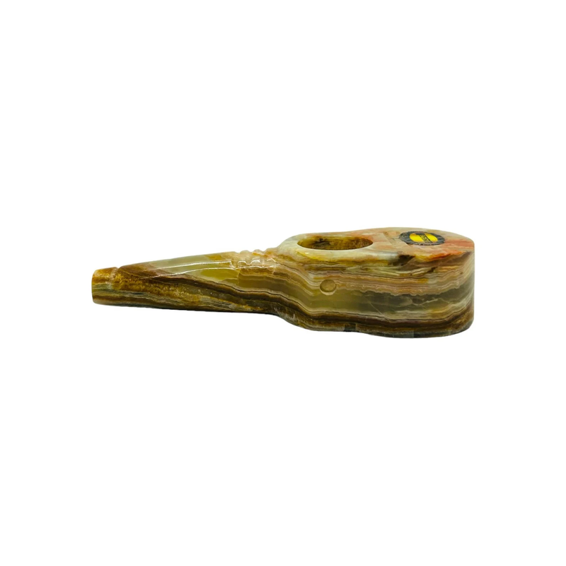 O StoneAge | 4" Handmade Jumbo Tobacco Smoking Pipes - Model: Guitar, Includes Display Box - Pack of 6