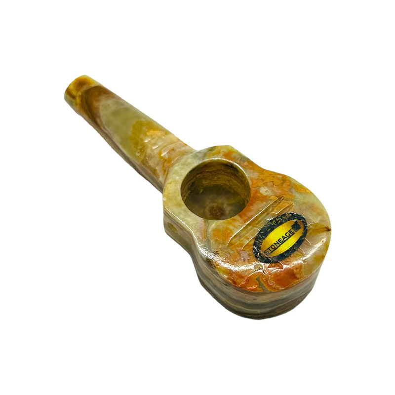 O StoneAge | 4" Handmade Jumbo Tobacco Smoking Pipes - Model: Guitar, Includes Display Box - Pack of 6