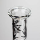 11" Round Shape Glass Bong With Leaf Design Glass Bong 777 Smoke