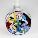 Z10" Glass Bong With Abstract Art Design Glass Bong 777 Smoke Design 1