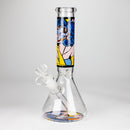 Z10" Glass Bong With Abstract Art Design Glass Bong 777 Smoke