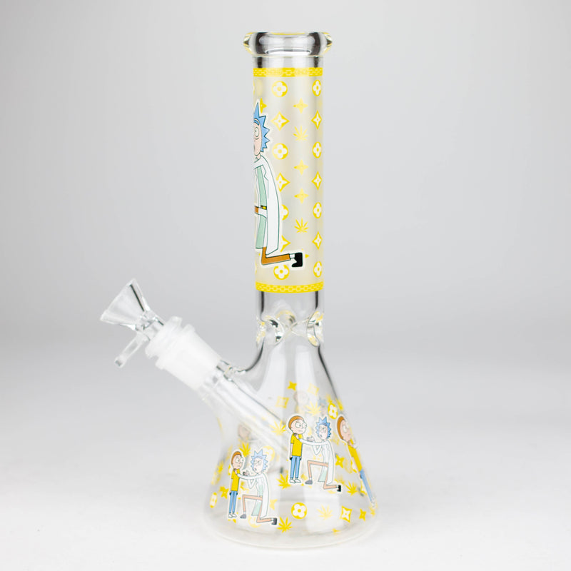 O 9"  Glow In The Dark 4mm glass bong [S60]