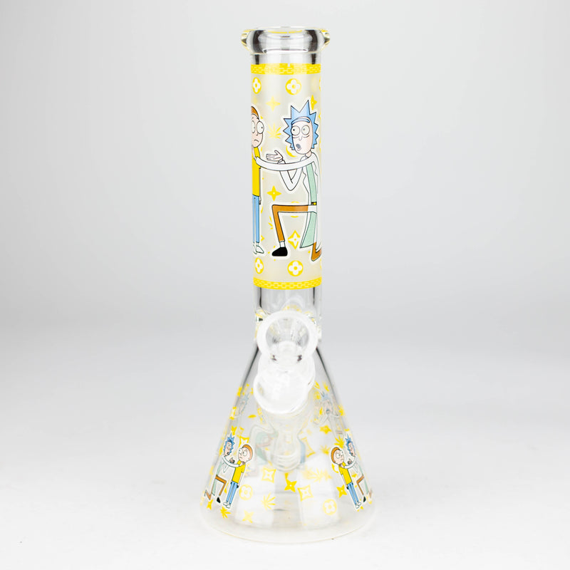 O 9"  Glow In The Dark 4mm glass bong [S60]