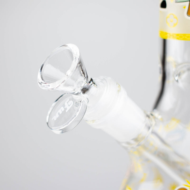 O 9"  Glow In The Dark 4mm glass bong [S60]