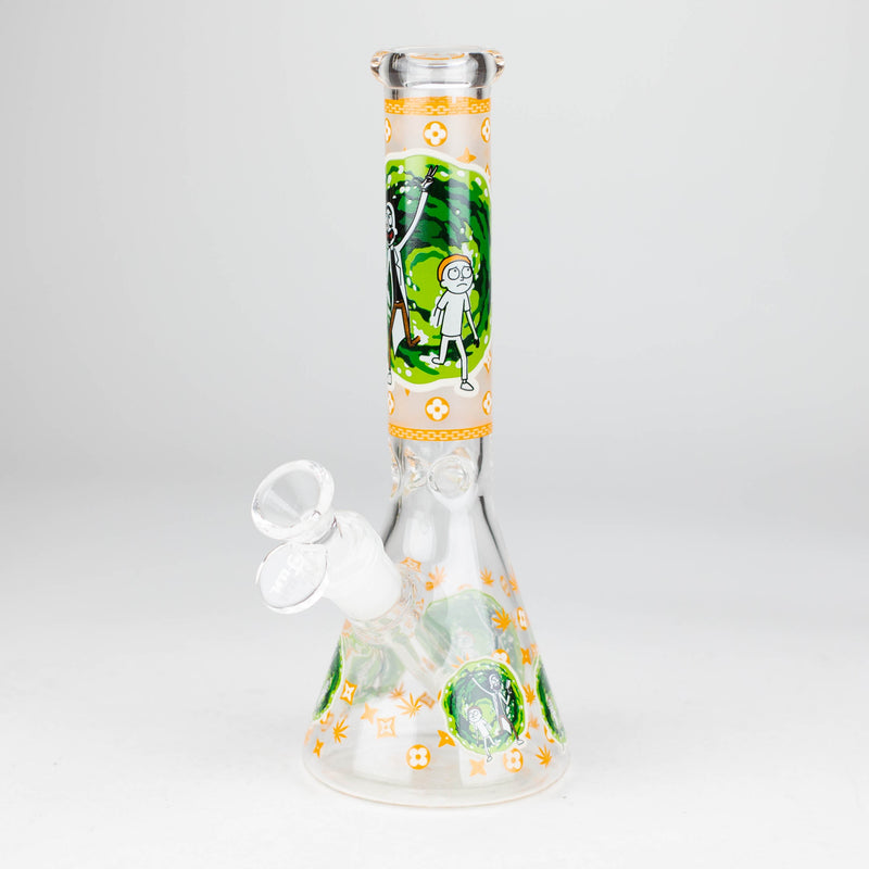 O 9"  Glow In The Dark 4mm glass bong [S60]