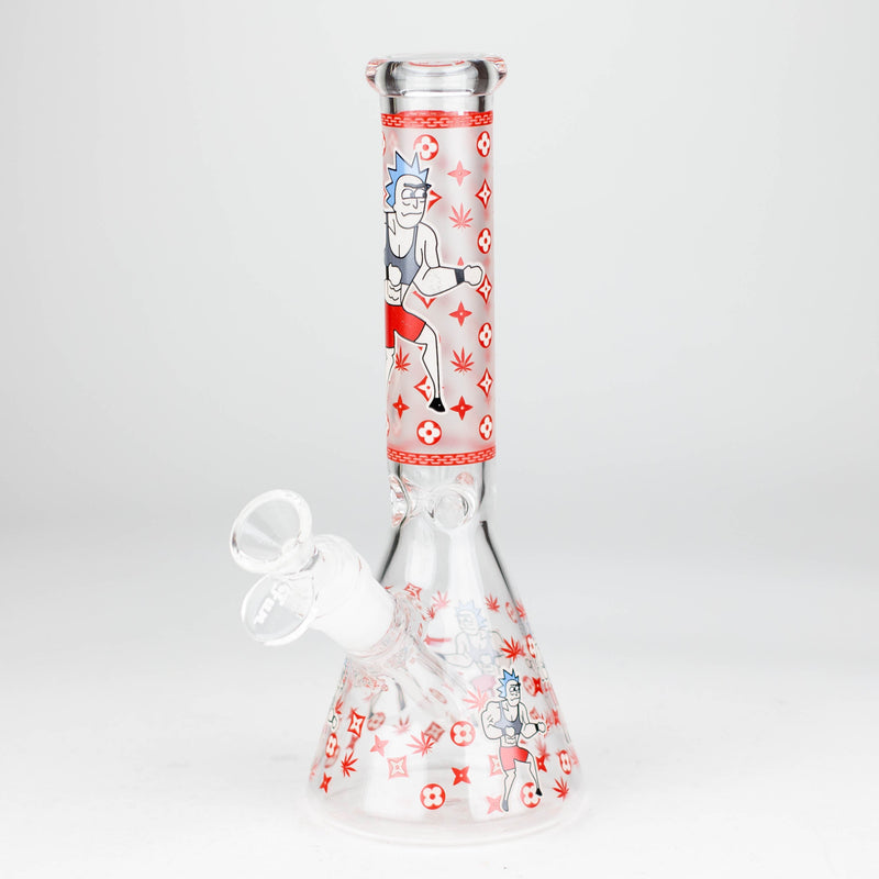 O 9"  Glow In The Dark 4mm glass bong [S60]