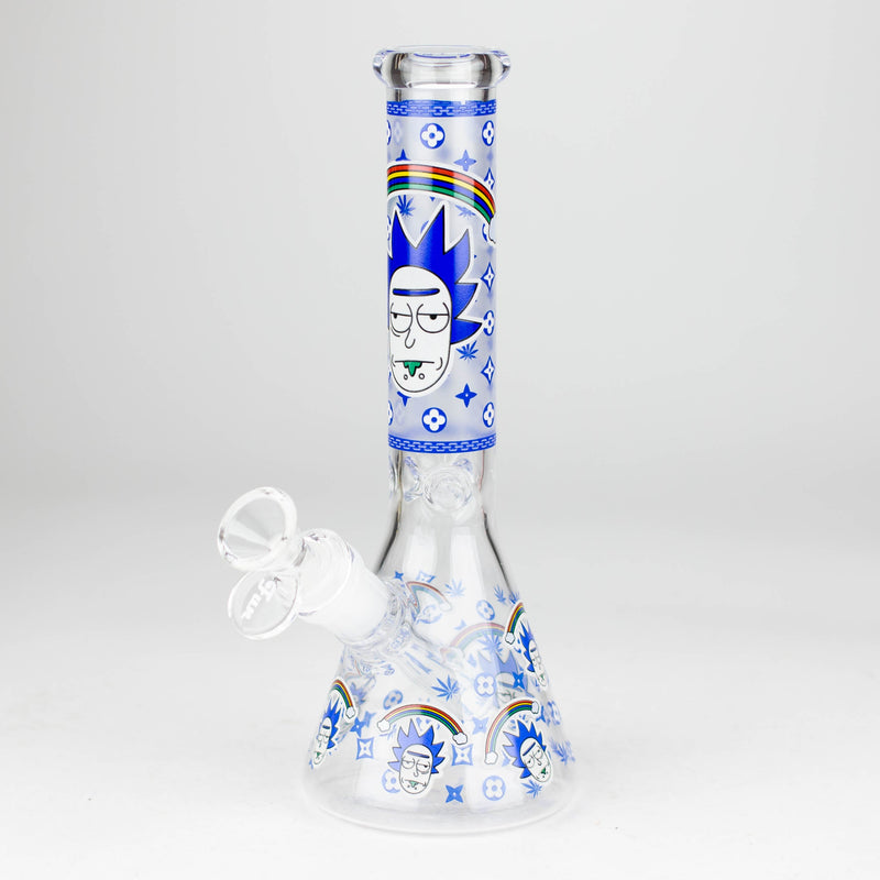 O 9"  Glow In The Dark 4mm glass bong [S60]