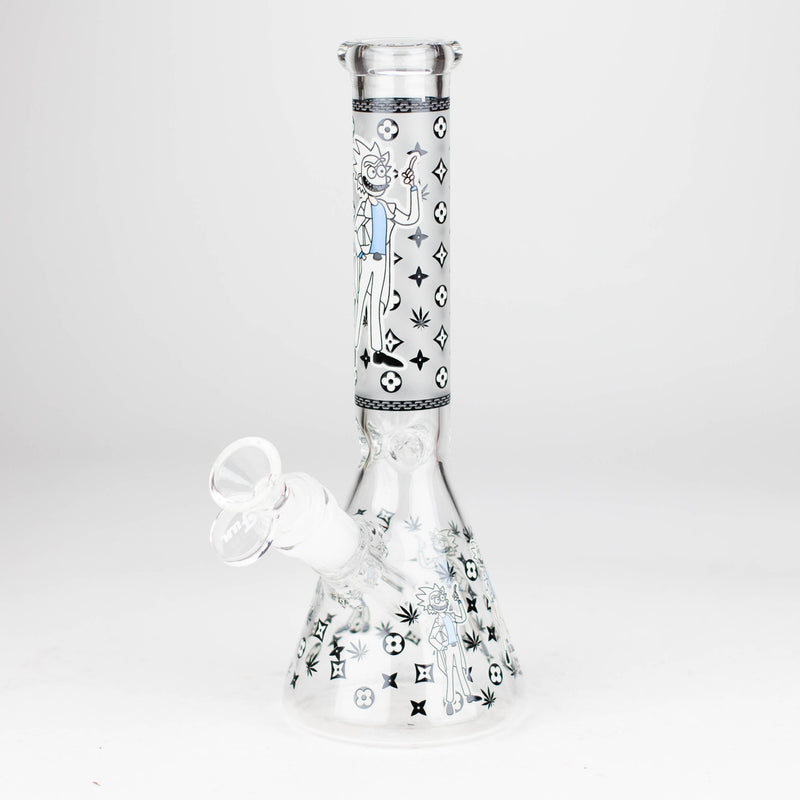 O 9"  Glow In The Dark 4mm glass bong [S60]