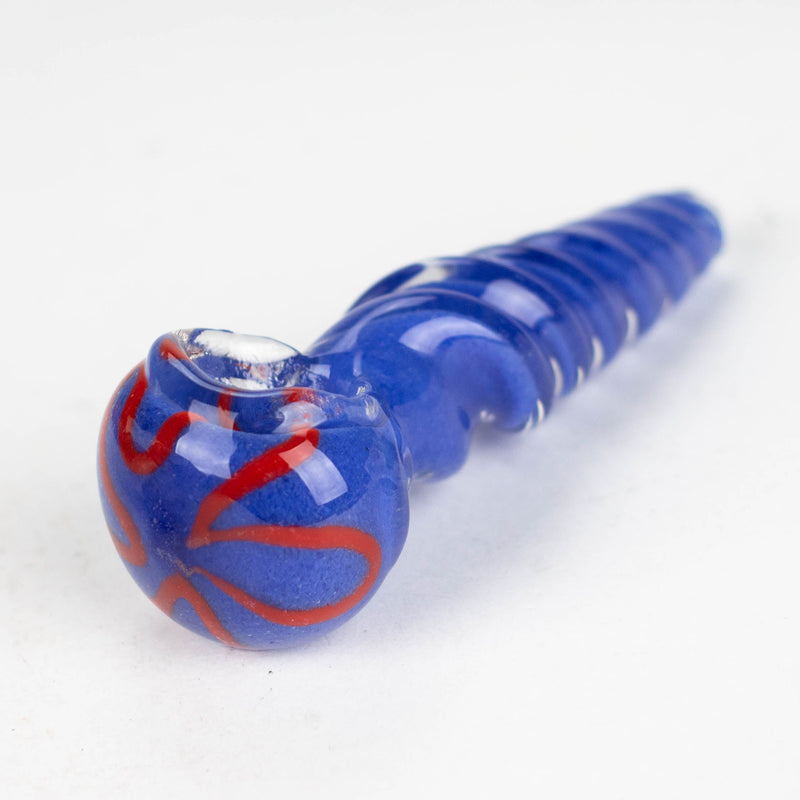 O 4" Twist glass hand pipe pack of 2