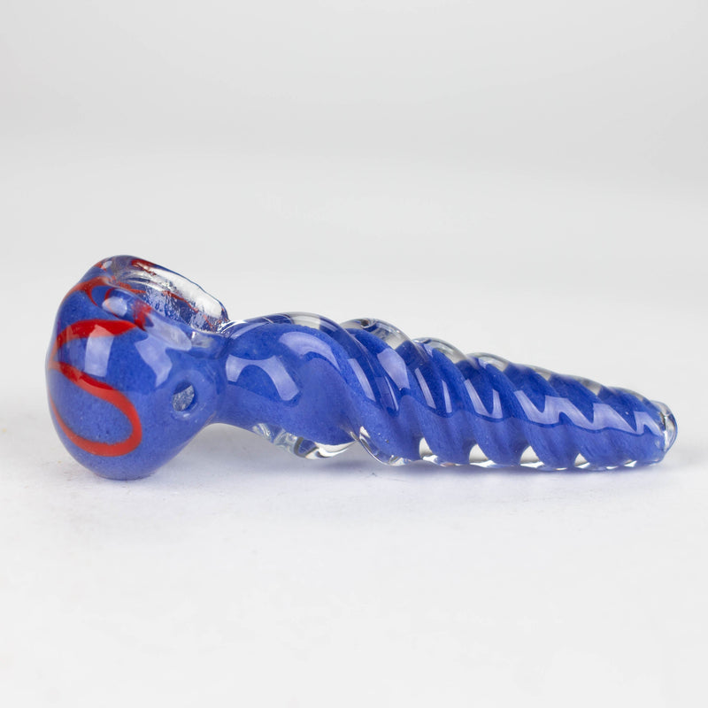 O 4" Twist glass hand pipe pack of 2