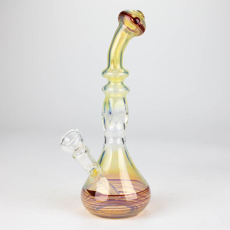 O 8" Glod fumed glass pipe