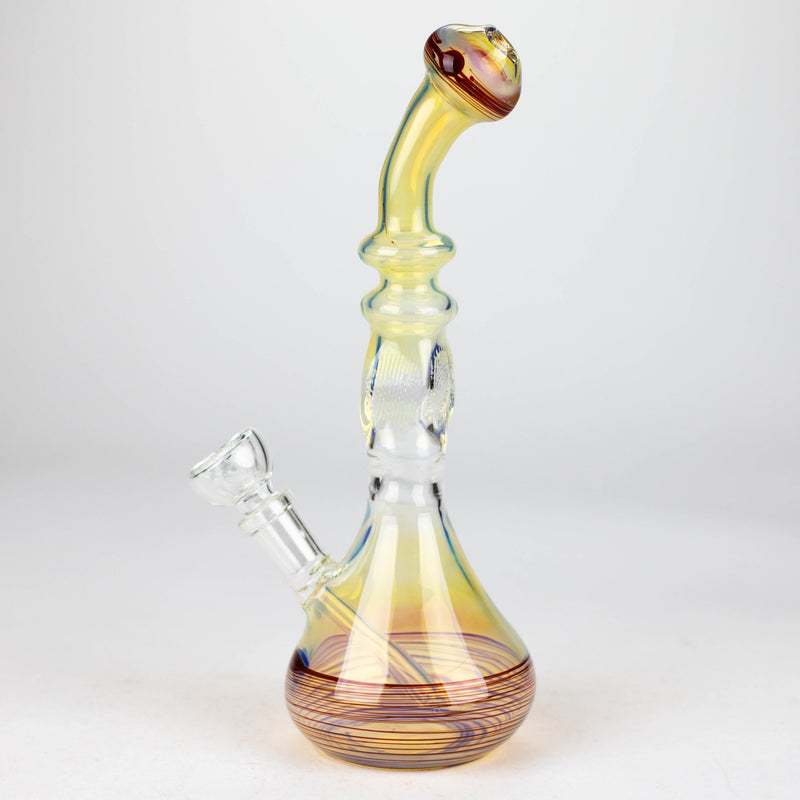 O 8" Glod fumed glass pipe