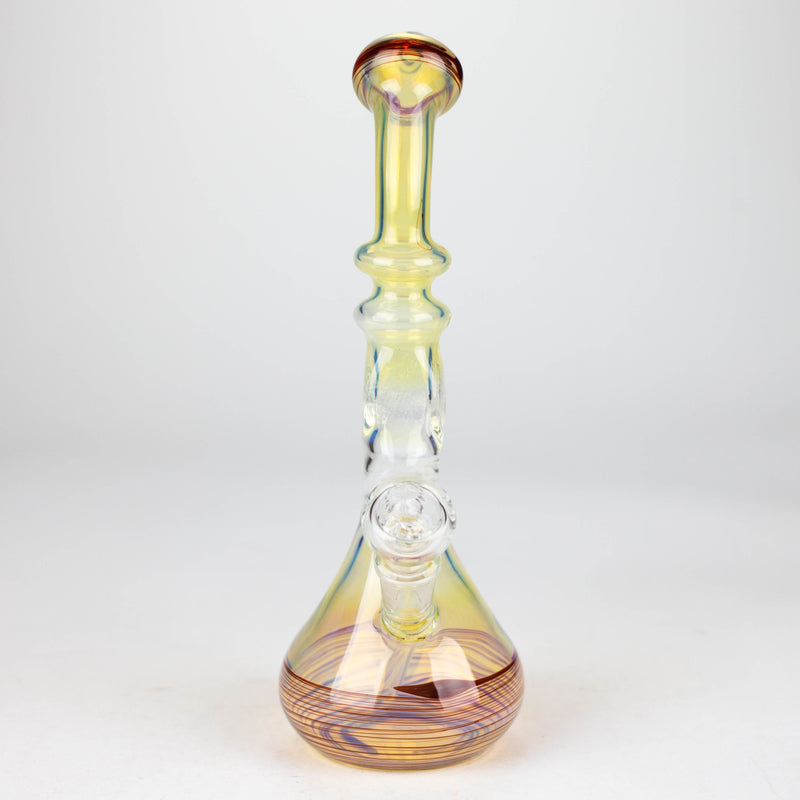 O 8" Glod fumed glass pipe