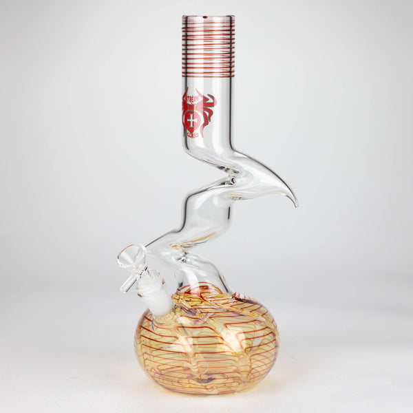 O Xtreme | 12" Zig Zag glass water bong [AK822]