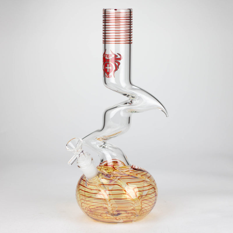 O Xtreme | 12" Zig Zag glass water bong [AK822]