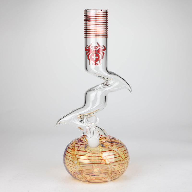 O Xtreme | 12" Zig Zag glass water bong [AK822]