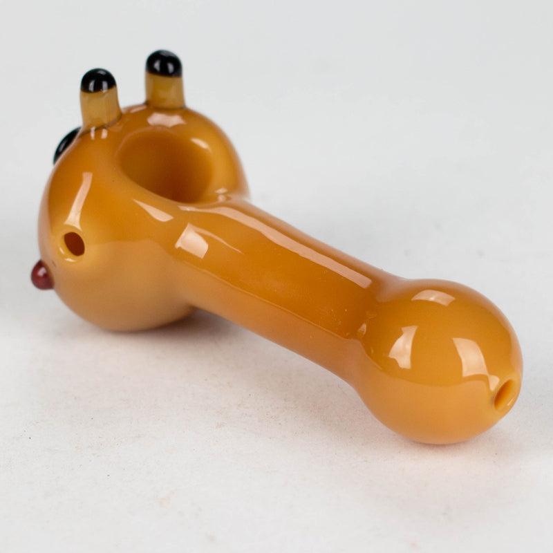 O 4" Cat design thick glass pipe [XTR1034]