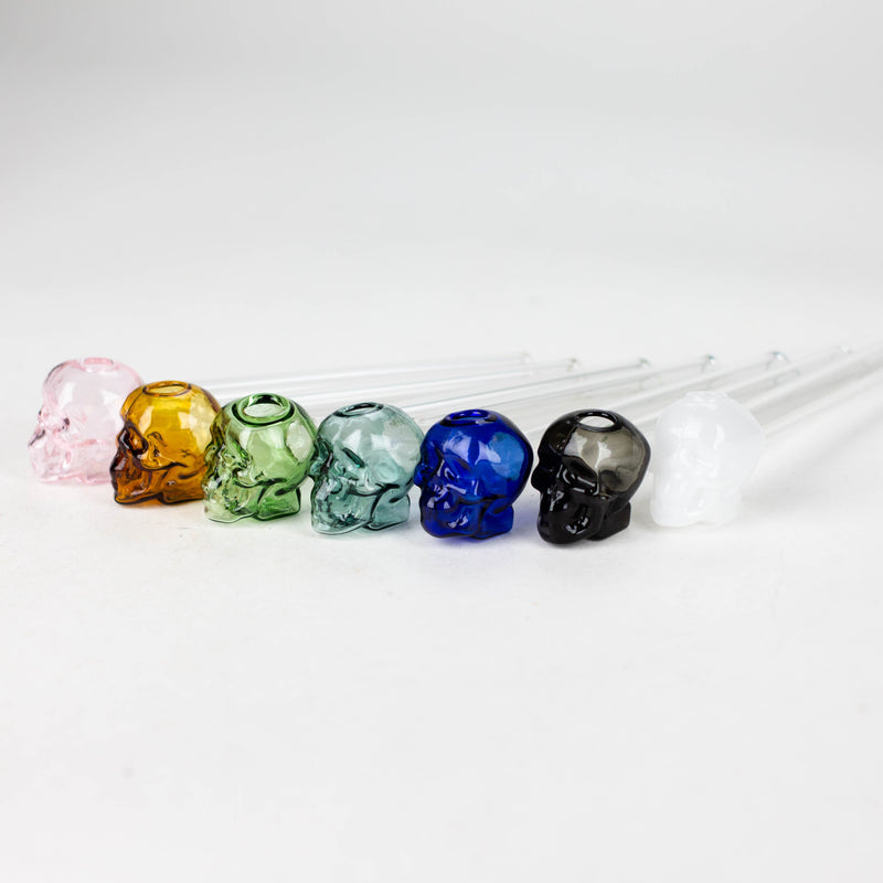 O 5" GLASS Skull oil burnerpipe [AC238-S]