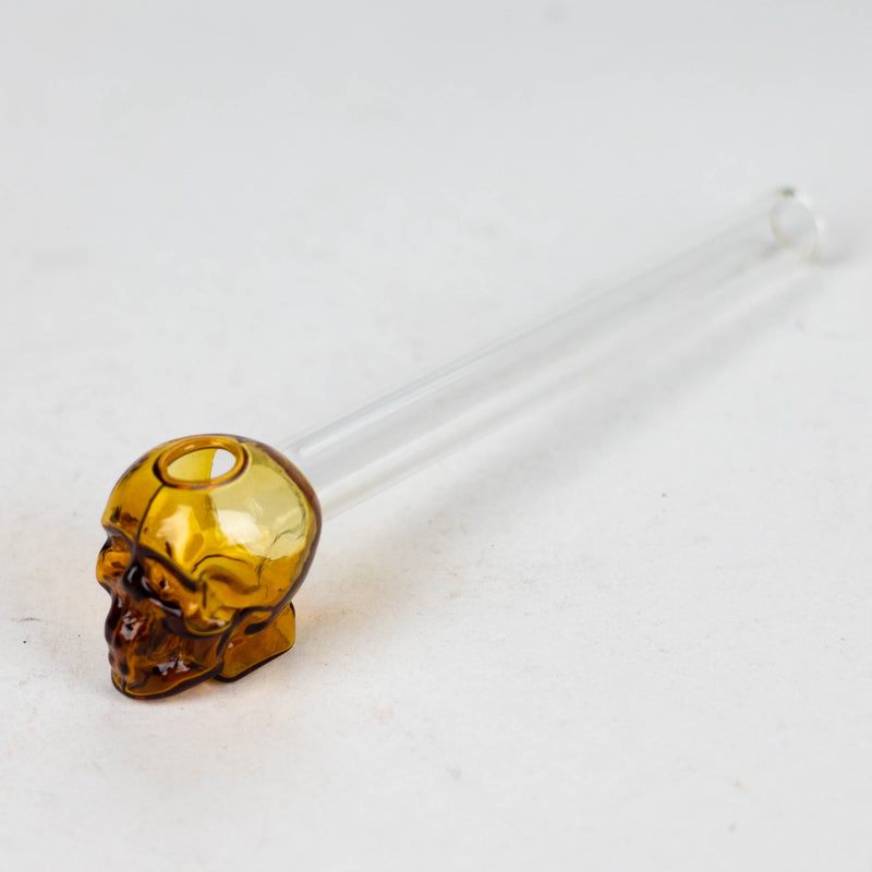 O 5" GLASS Skull oil burnerpipe [AC238-S]