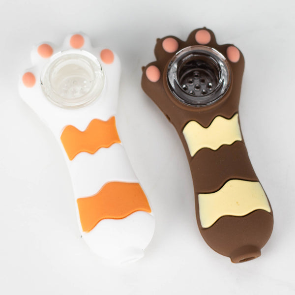 O 3.2" Silicone cat paw hand pipe