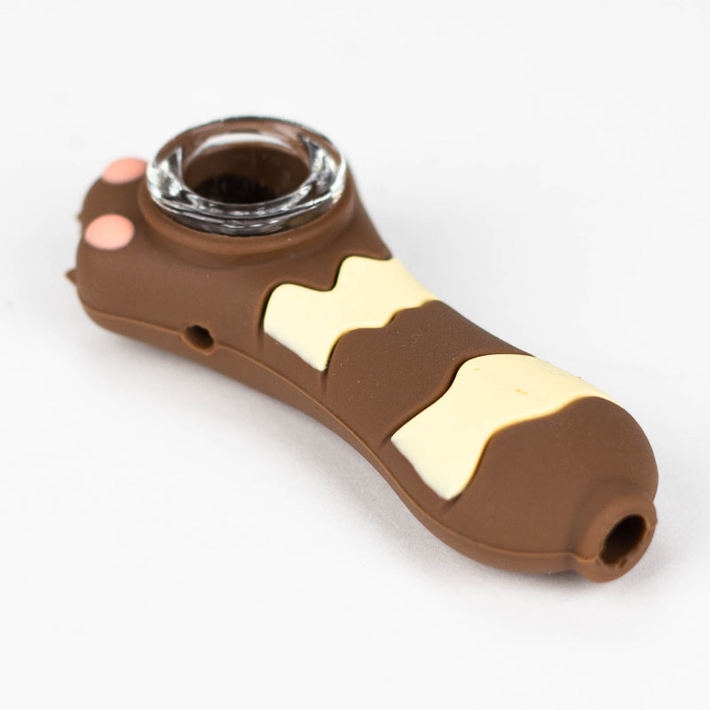 O 3.2" Silicone cat paw hand pipe