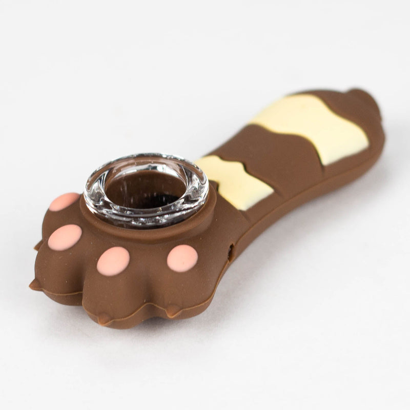 O 3.2" Silicone cat paw hand pipe