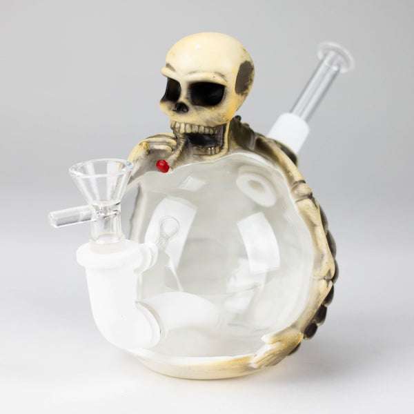 O 5.8" Resin Skull man Water pipe