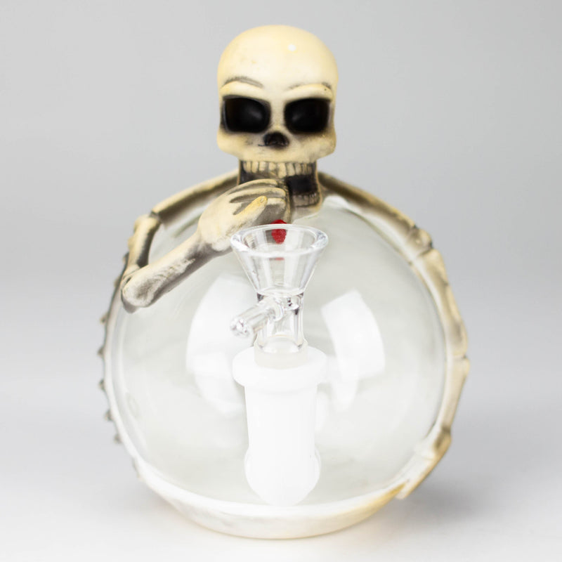 O 5.8" Resin Skull man Water pipe