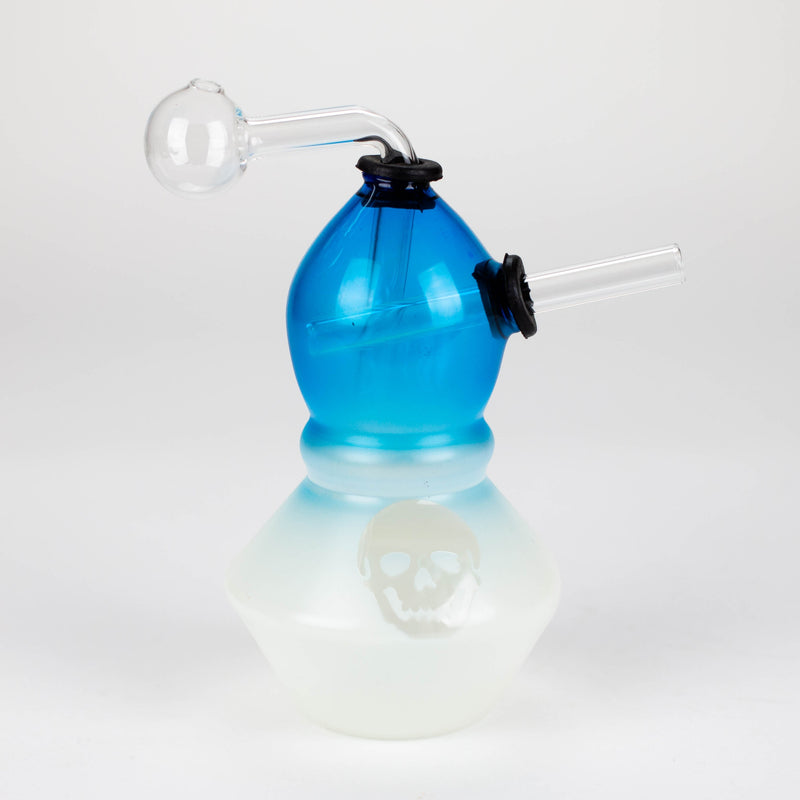 O 6" SKull frosted oilburner water pipe