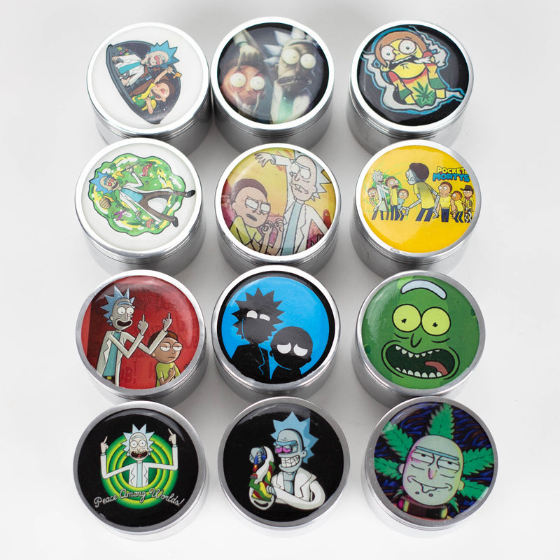 O 63mm Cartoon design 4 parts aluminium grinder-Assorted