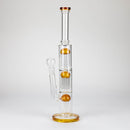 16" straight tube glass water bong with tree-arm percolator and diffuser Glass Bong Bongzie Smokes