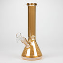 10" Solid Color Eletroplate Glass Beaker Bong Glass Bong 777 Smoke Gold