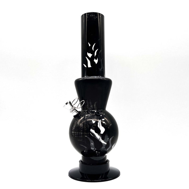 O 12" BLACK Acrylic Water Pipe Bong  , Assorted Pattern Color ( PIP280 )