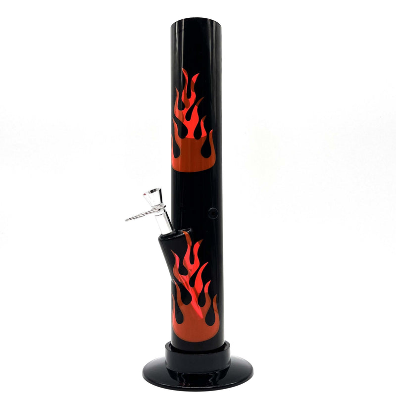 O 12" BLACK Acrylic Water Pipe Bong  , Assorted Pattern Color ( PIP280 )