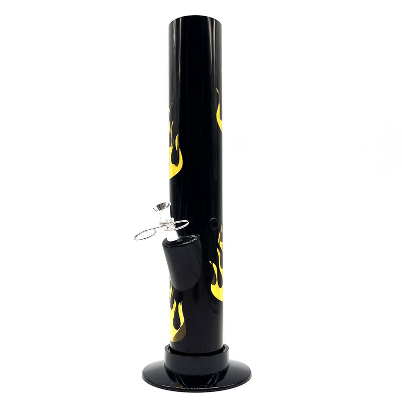 O 12" BLACK Acrylic Water Pipe Bong  , Assorted Pattern Color ( PIP280 )