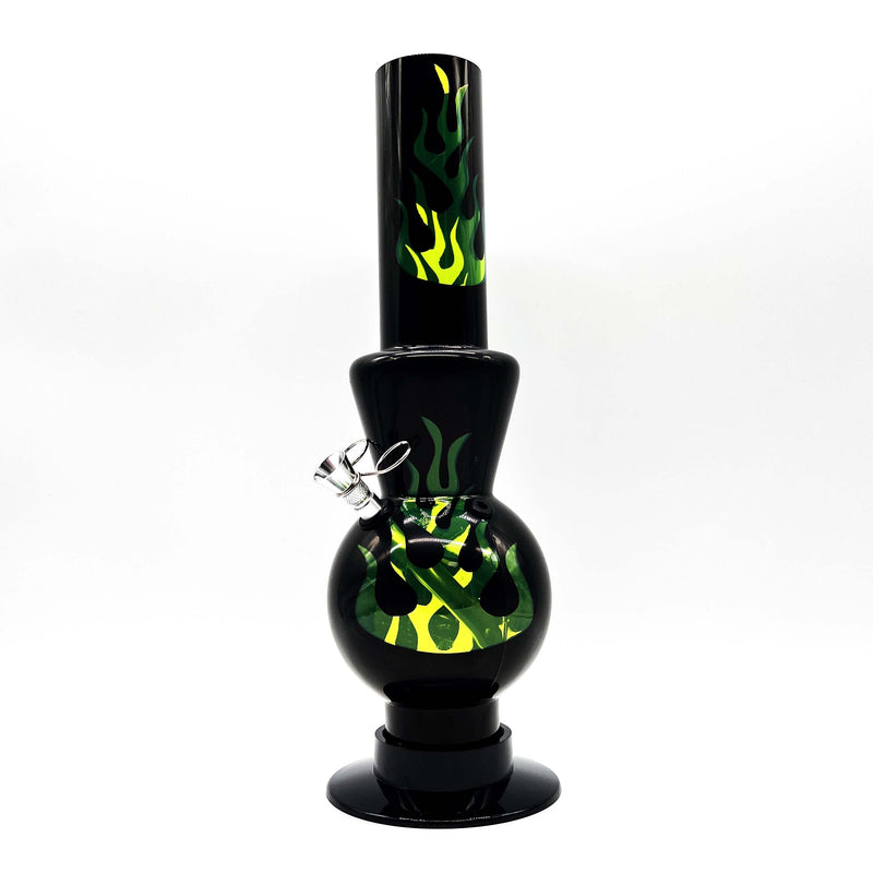 O 12" BLACK Acrylic Water Pipe Bong  , Assorted Pattern Color ( PIP280 )