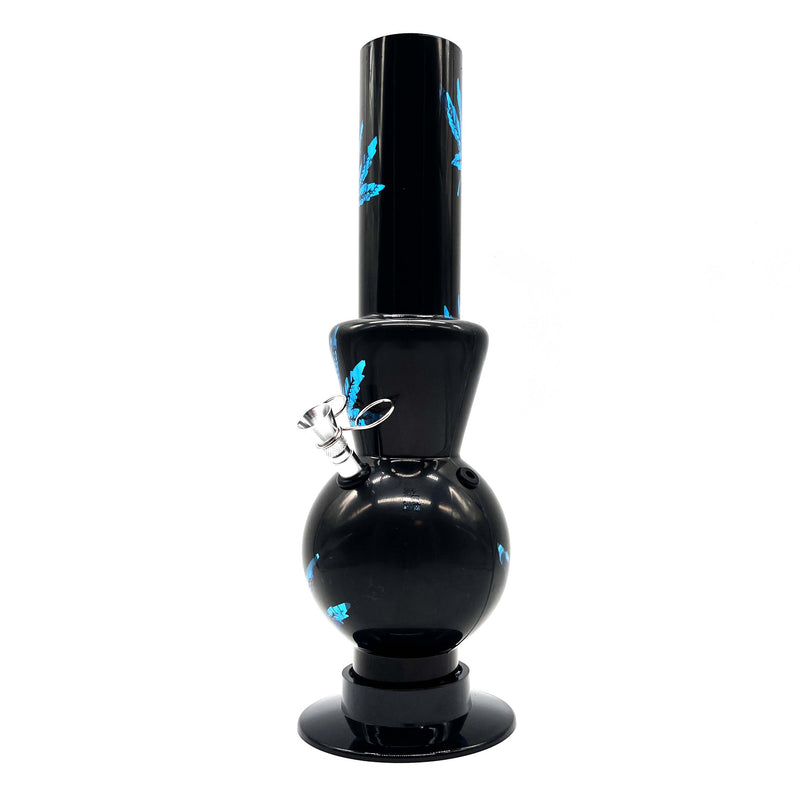 O 12" BLACK Acrylic Water Pipe Bong  , Assorted Pattern Color ( PIP280 )