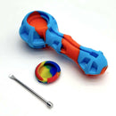 4″ Silicone Handpipe Jar – 24 Assorted Pieces with Glass Bowls & Dabbers [ES107HP] Silicone Pipe Canadian Distributor