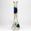 16" Glow in the dark 9mm glass water bong [GBT2301] Glass Bong ONE Design D